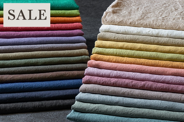 生地の森 サプライズタイムセール 洗いこまれたベルギーリネンローン60番手