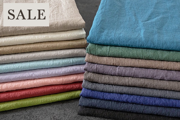 生地の森 サプライズタイムセール 平織りベルギーリネン60番手広幅『ベルフロー』