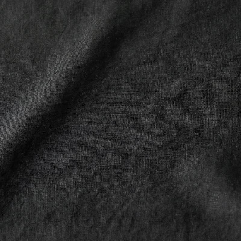 生地の森 リネン生地 黒 リュードバック®ハーフ加工 RudebackR